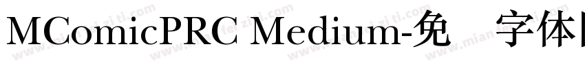 MComicPRC Medium字体转换